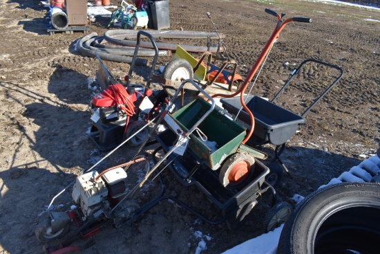 3 Drop Seeders, Gas Edger