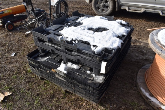 Group of Plastic Pallets