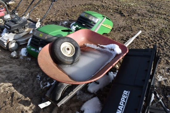 Metal Wheel Barrow with Extra Tire