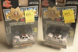 2 Racing Champions 99 Ford Crown Victoria Pella IA Police Department Cars