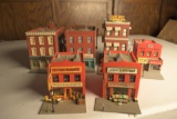 5 Model Train HO Scale Buildings
