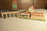 5 Model Train HO Scale Buildings