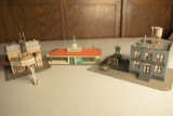 3 Model Train HO Scale Buildings