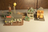 4 Model Train HO Scale Buildings