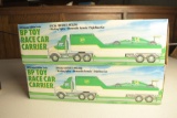 2 1993 BP Toy Race Car Carriers