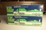 2 1995 BP Toy Race Car Carriers