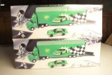 2 BP Toy Racing Transport Trucks
