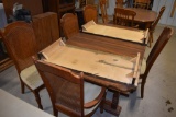 Dining Table with 5 Chairs and Two Leafs