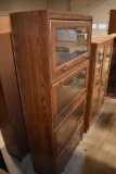 Wooden Display Case with Glass Flip of Doors