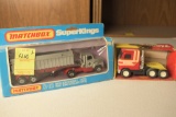 Buddy L Mack Wrecker Truck Tractor and Matchbox K-18 super Kings Tipper Truck
