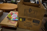 Box of Dart Container Lids, Bag with Bags, Etc