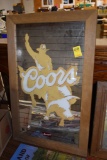 Coors Wooden Mirror Sign