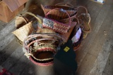 Group of Wicker Baskets and Decorative Items