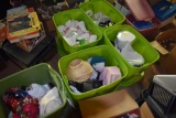 5 Green Totes of Items