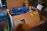 Box of Hot Wheels and Match Box Tracks