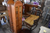 2 Glass Pane Shelves and Rocking Chair