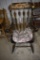 Dark Brown Wooden Rocking Chair