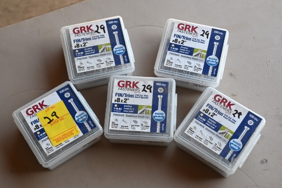 5 Boxes of  GRK Fasteners FIN/Trim 316 SS Head Screws