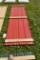 29 Pieces of 10' Sections of Barn Red Corrugated Metal Paneling