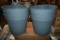 Six Plastic Planters