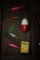 Six Vintage Fishing Items on a Wooden Plaque