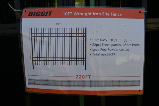 Diggit 220' Wrought Iron Site Fence