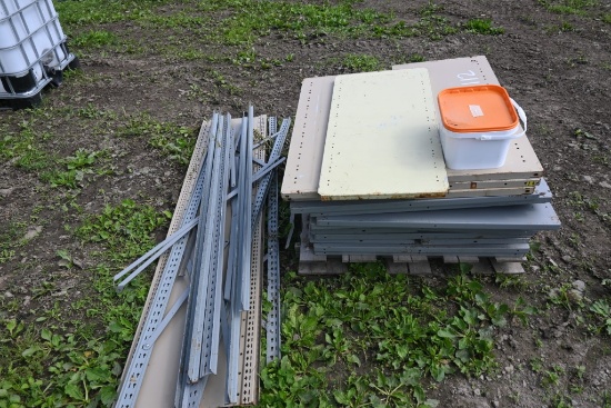 Pallet of Metal Shelving