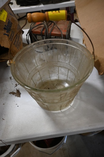 Vintage Glass Bucket