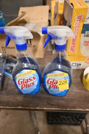 Two Bottles of Glass Plus Glass Cleaner