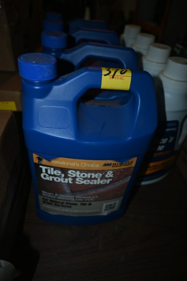 Four One Gallon Containers of Tile, Stone Grout and Sealer