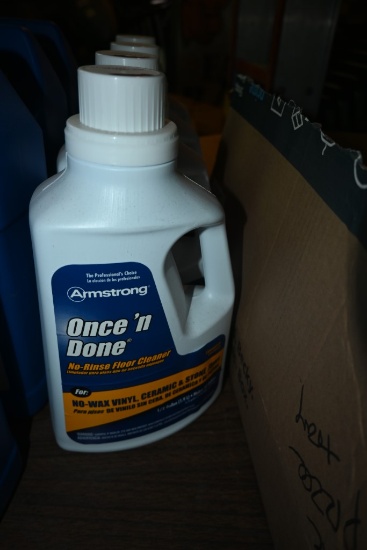 Four Half Gallon Containers Armstrong Once and Done Floor Cleaner