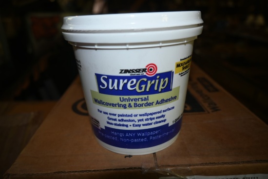 Six One Quart Containers of Zinsser Universal Wallcovering and Border Adhesive