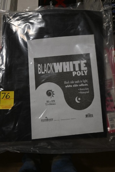 Eight Hydrofarm Black Poly Tarps