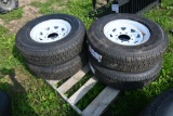 4 Atlas ST235/85R16 Tires on 8 Lug Rims