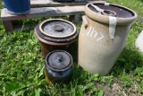 3 Misc Crocks with Lids