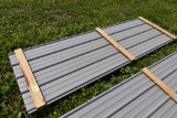 30 Pieces of 10' Sections of Gray Corrugated Metal Paneling