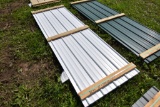 32 Pieces of 10' Sections of White Corrugated Metal Paneling