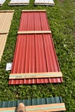 29 Pieces of 10' Sections of Barn Red Corrugated Metal Paneling
