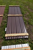 32 Pieces of 10' Sections of Brown Corrugated Metal Paneling