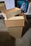 Box with 10 Wooden Organizers and Sliding Wooden Lids