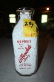 Allendale Dairy Quart Milk Bottle