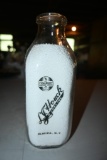 L.G. Houck & Sons Inc of Elmira New York Quart Milk Bottle