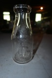 J. Huck and Sons Inc of Elmira Pint Milk Bottle
