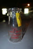Pecoradale Farms of Hazelton PA Half Pint Milk Bottle