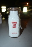Colonial Farm Dairy of Waverly PA Half Pint Milk Bottle