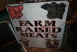 Farm Raised Meat Wooden Sign