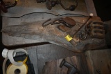 Three Vintage Tools on a Wooden Plaque