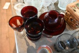 Red Glass Set