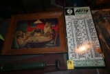 Hoarce T. Potts Metal Sign and Dogs Playing Cards Picture