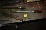 Three Vintage Tools on a Wooden Plaque